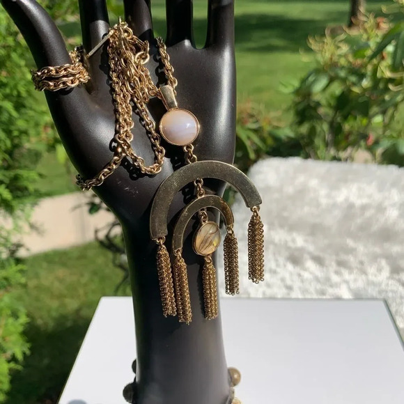 Gold Long Chain Necklace - Picture 4 of 7